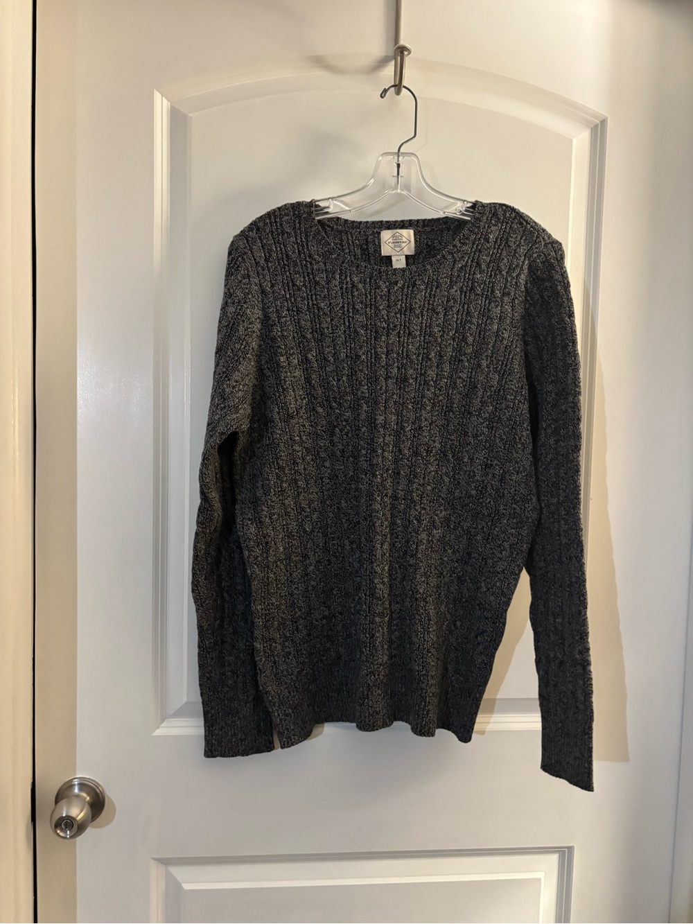 St. John’s Bay Classic Cable Knit Women's Sweater - Charcoal Gray Sz XLT NWT